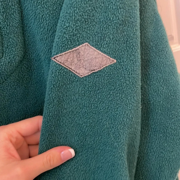 Men’s Eddie Bauer Forest Green Fleece Quarter-zip size large - Picture 4 of 8